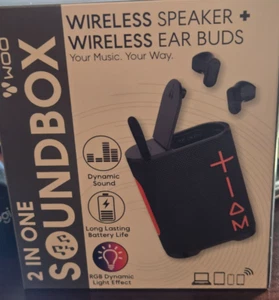 Air Buds Air Duo 2 in 1 True Wireless Ohrhörer & Bluetooth Lautsprecher versiegelt - Bild 1 von 4