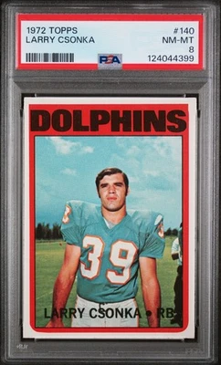 1972 Topps Larry Csonka PSA 8 football card - Just back from being graded by PSA - Image 1 of 2