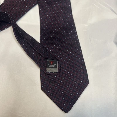 Corbata de seda Robert Talbott Best of Class azul borgoña micro puntos hecha en EE. UU. Foto 1 de 3