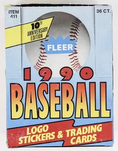 1990 Fleer Baseball 36 Sealed Packs Wax Box - Picture 1 of 2