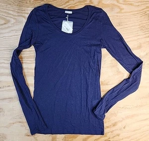 American Vintage Purple Long Sleeve Lightweight Cotton T-shirt Womens Small - Picture 1 of 6