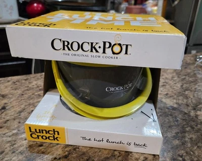 Crock-Pot Lunch Crock New in Box 20oz. Gray/Green  Can Of Soup Chili Leftovers - Image 1 of 4