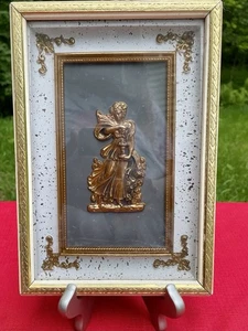 Griechische Göttin Galerie Wandbild gerahmte Figur MCM Hollywood Regency - Bild 1 von 8