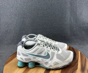 Nike Women’s 11 Shox Turbo 12 style 454165-014 Platinum Grey Turquoise Gray - Picture 1 of 11