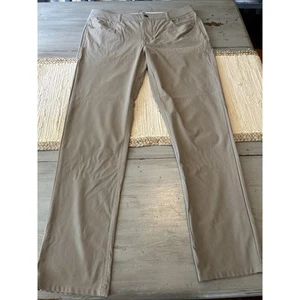 Johnnie O Prep-formance Taupe Gray Khaki Pant 36x32 Golf Business Office Preppy - Picture 1 of 8