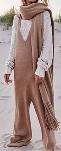 Free People Warm It Up maglione tuta maglia a costine taglia MEDIA misto cashmere - Foto 1 di 8