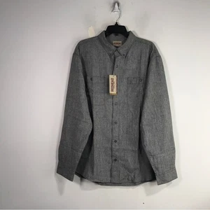 RedHead Pro Long Sleeve Chambray Button Up Shirt, Men's Size XL - Raven Grey - Picture 1 of 13
