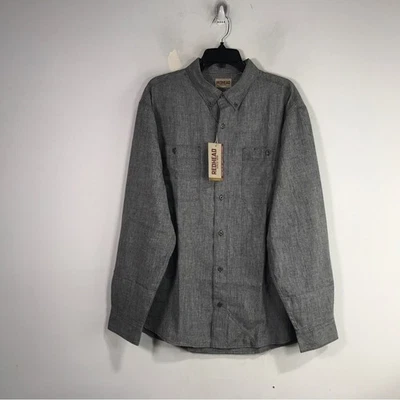RedHead Pro Long Sleeve Chambray Button Up Shirt, Men's Size XL - Raven Grey - Image 1 of 4