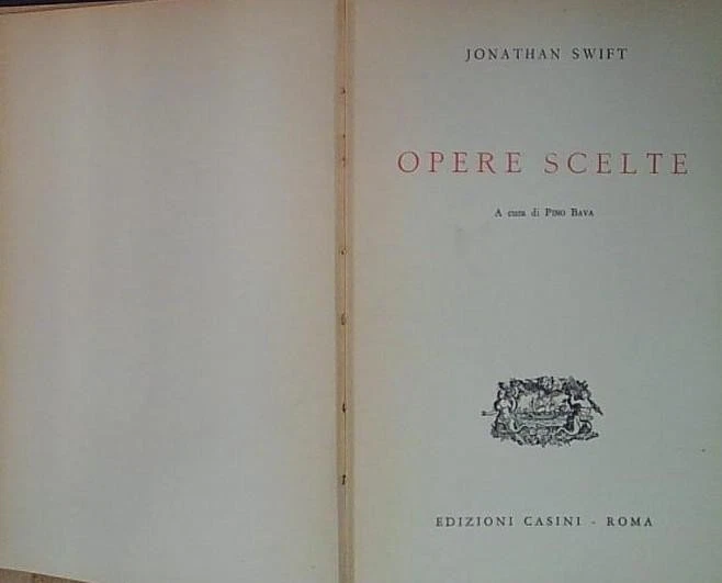 Jonathan swift OPERE SCELTE. Casini, collana I grandi maestri n° 34 - Immagine 1 di 1