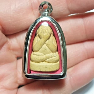 Phra Pidta LP Doo Wat Sakae Ayutthaya Thai Buddha Amulett Glück Reichtum Erfolg Pro - Bild 1 von 7