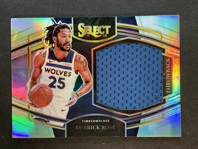 2021-22 Panini Select #TM-DRS Derrick Rose Timberwolves GAME-WORN PATCH - Image 1 of 2