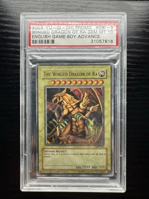 Yu-Gi-Oh PROMO 2003 WINGED DRAGON OF RA GBI-003 PSA 10 GEM MINT - Image 1 of 3
