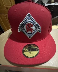 Hat Club Exclusive Blue UV New Era Los Angeles Angels 1967 All Star Red 7 1/2 - Picture 1 of 9