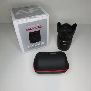 Samyang AF 24mm f/1.8 FE Lens for Sony Full Frame E-Mount Auto Focus - Picture 1 of 9
