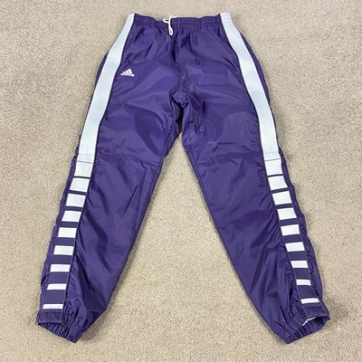 VTG Adidas Nylon Windbreaker Pants Size Small Lined Purple Retro - Image 1 of 4