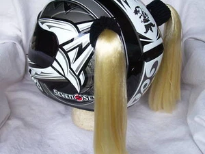 CASCO RUBIO PIGTAILS..MOTOCICLETA, BICICLETA o PATINETA 2 @ 14"ea - Imagen 1 de 2