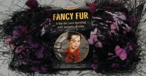 Lion Brand Fancy Fur Yarn 263 Purple Passion Scarf Eyelash - Picture 1 of 3