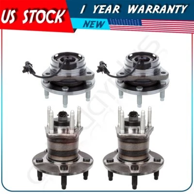 2 cojinetes de rueda delanteros + 2 traseros lado derecho izquierdo para Chevrolet Malibu 2005-2010 Foto 1 de 4