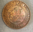 1920 Double Dot Australian Penny With Rainbow Hues But A Little Pitted(58)