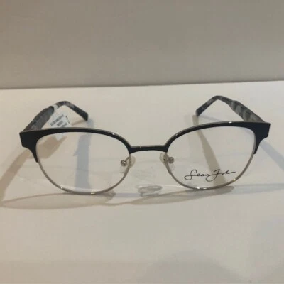 Sean John SJLO 6014 Shiny Black with Shiny Gold Eyeglass Frames 54-21-145 - Image 1 of 4