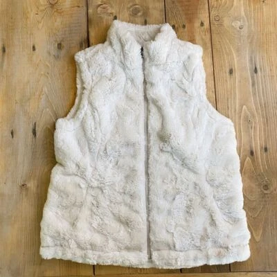 Original Nicole Miller Faux Fur Winter White Reversible Vest - Image 1 of 4