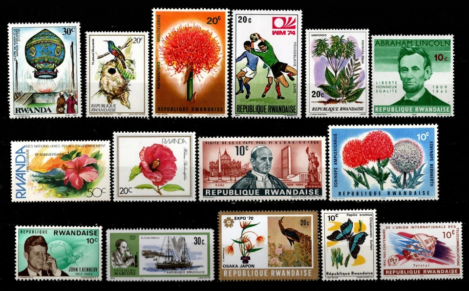 Ruanda, selección todo como nuevo nunca articulado, FXXAS8Z-C Foto 1 de 1