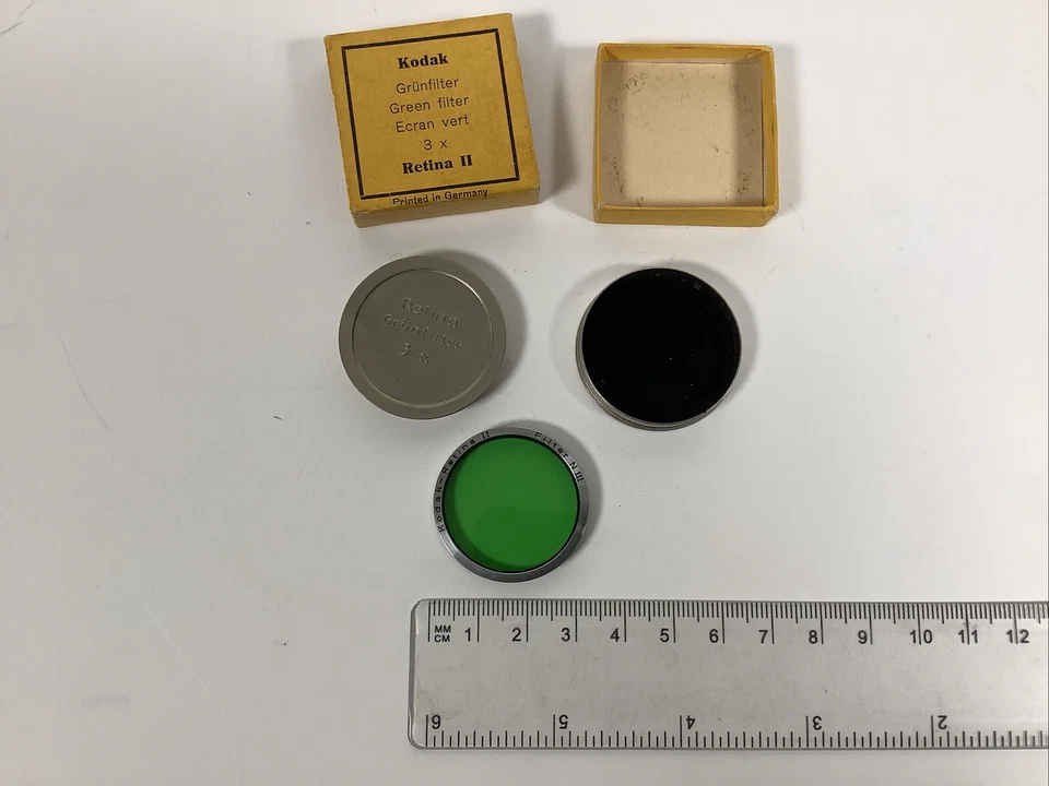 VINTAGE KODAK RETINA II GREEN FILTER 3X WITH METAL CASE MADE IN GERMANY - Image 1 of 4