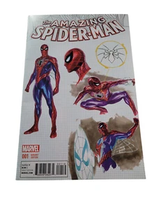 AMAZING SPIDER-MAN #1 ALEX ROSS DESIGN VARIANT 2015 MARVEL COMIC 9.0/9.2 RANGE - Picture 1 of 24