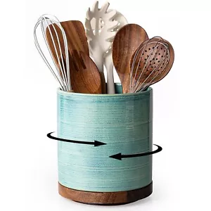 Utensil Holder 360° Large Ceramic Kitchen Utensil Holder for Countertop Cooki... - Picture 1 of 7
