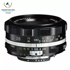 Voigtlander COLOR-SKOPAR 28mm f2.8 SL IIS Nikon AI-S Lens BLACK RIM - Picture 1 of 3