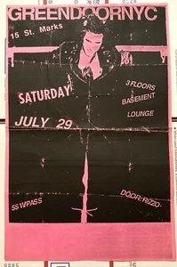 GREENDOORNYC JOHNNY ROTTEN ULTRA RARE VINT 1995 POSTER 7/29/95 CONEY ISLAND HIGH - Picture 1 of 2