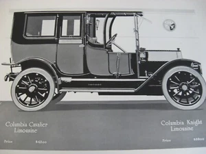 1912 Columbia Motor Car Orphan Brochure, New York, Original Knight Stringbound - Picture 1 of 11