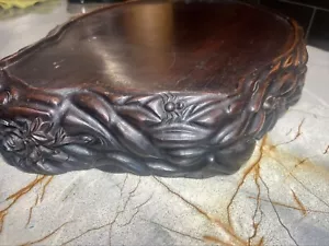 FANTASTIC SUPER RARE BLACK FOREST CARVING LARGE CARVED TRAY - Picture 1 of 11