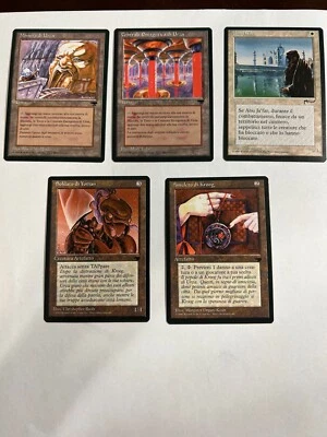  MTG Magic The Gathering Set of 5 Renaissance Italian NM Abu Urza Never Played  - Image 1 of 4