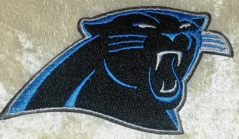Carolina Panthers 3.5" Iron On/Sew On Embroidered Patch~ Free Tracking!