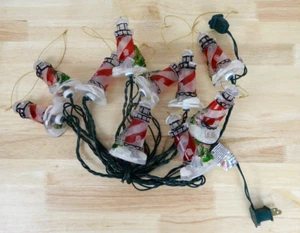 Christmas Lighthouse String Light Set Indoor Outdoor 10 lights 10 feet long - Picture 1 of 7