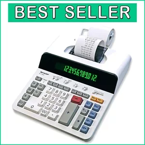 12-Digit Printing Calculator with Extra Large Backlit LCD & Fast Thermal Printer - Picture 1 of 8