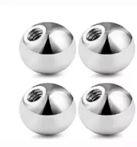 4PCS 16G 3MM Replacement Balls Nose lip labert Barbell Parts Body Piercing - Picture 1 of 3