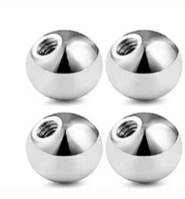 4PCS 16G 3MM Replacement Balls Nose lip labert Barbell Parts Body Piercing - Image 1 of 3