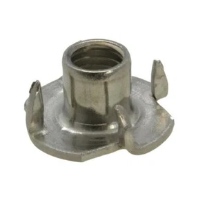 G304 Stainless Steel M8 (8mm) Metric Coarse Tee Nut 4 Prong Blind Timber T Nut - Picture 1 of 3
