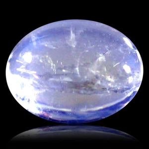 1,64 ct AAA gut aussehender ovaler Cabochonform (8 x 6 mm) Regenbogen blauer Mondstein - Bild 1 von 1