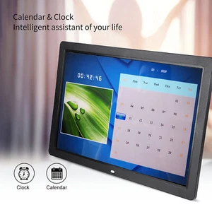 17Inch 1440*900 HD Digital Photo Frame Alarm Clock Player Album + Remote Control - Picture 1 of 12