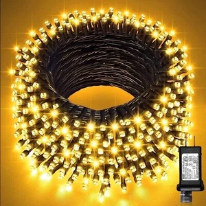 66ft 200 Luces Navidad Para LED Interior Ed Al Aire Libre, Blanco Calientes - Imagen 1 de 8