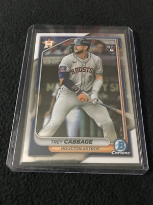 2024 Topps Bowman Chrome - Trey Cabbage #100 Rookie (RC) - Houston Astros - Image 1 of 4