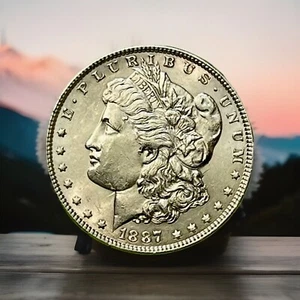 1887-P Gem BU Morgan  Silver Dollar Mirror Surfaces - Picture 1 of 4