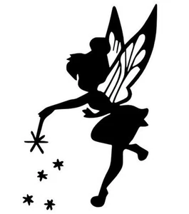 TinkerBell White Vinyl Decal Sticker - Foto 1 di 1