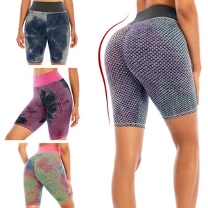 Women's Shorts Butt Lifting Anti Cellulite Leggings High Waisted Yoga Pants NKE - Picture 1 of 16