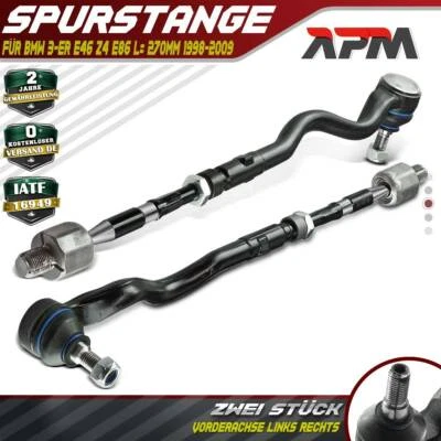 2x Spurstange mit Spurstangenkopf vorne links und rechts für BMW 3er E46 Z4 E85 - Bild 1 von 4
