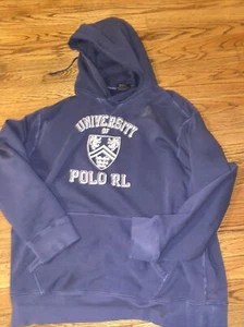 POLO UNIVERSITY Hoodie SWEATSHIRT von RALPH LAUREN XXL/TTG Blau Special Edition  - Bild 1 von 3