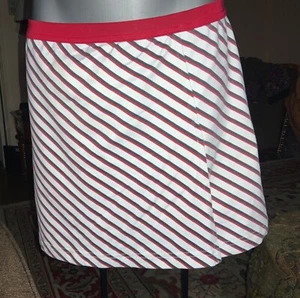 Vintage Lily's of Beverly Hills striped  Print tennis Skirt Sz L - Picture 1 of 5